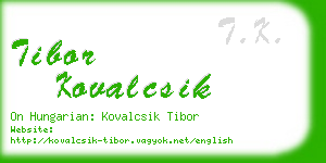 tibor kovalcsik business card